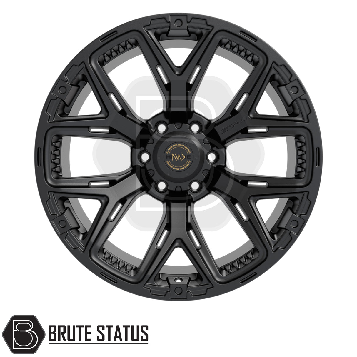 hawke 6YU alloy wheels in a matte black finish for 6x139.7 pcd stud pattern