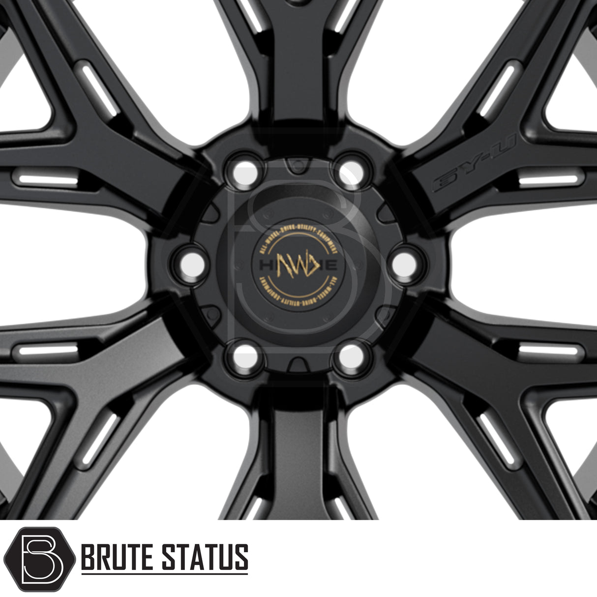 hawke 6YU alloy wheels in a matte black finish for 6x139.7 pcd stud pattern