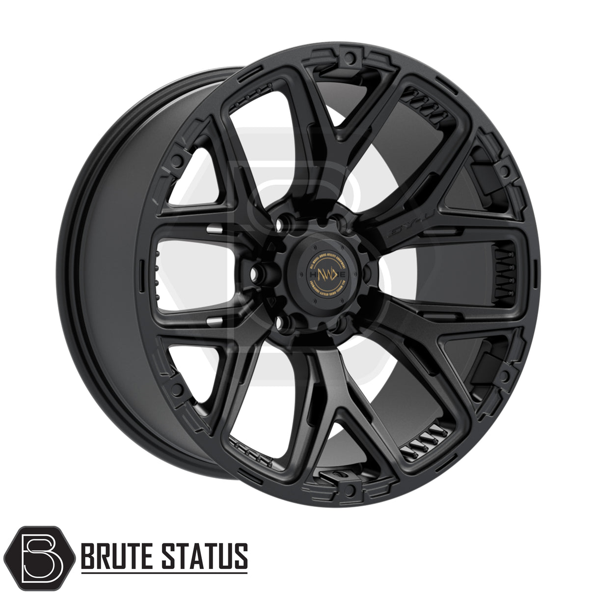 hawke 6YU alloy wheels in a matte black finish for 6x139.7 pcd stud pattern