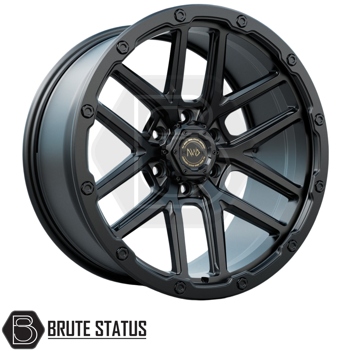 Hawke AWD Canti alloy wheels in matte black 20x9.5 with 6x139.7 fitment and 1000kg load rating