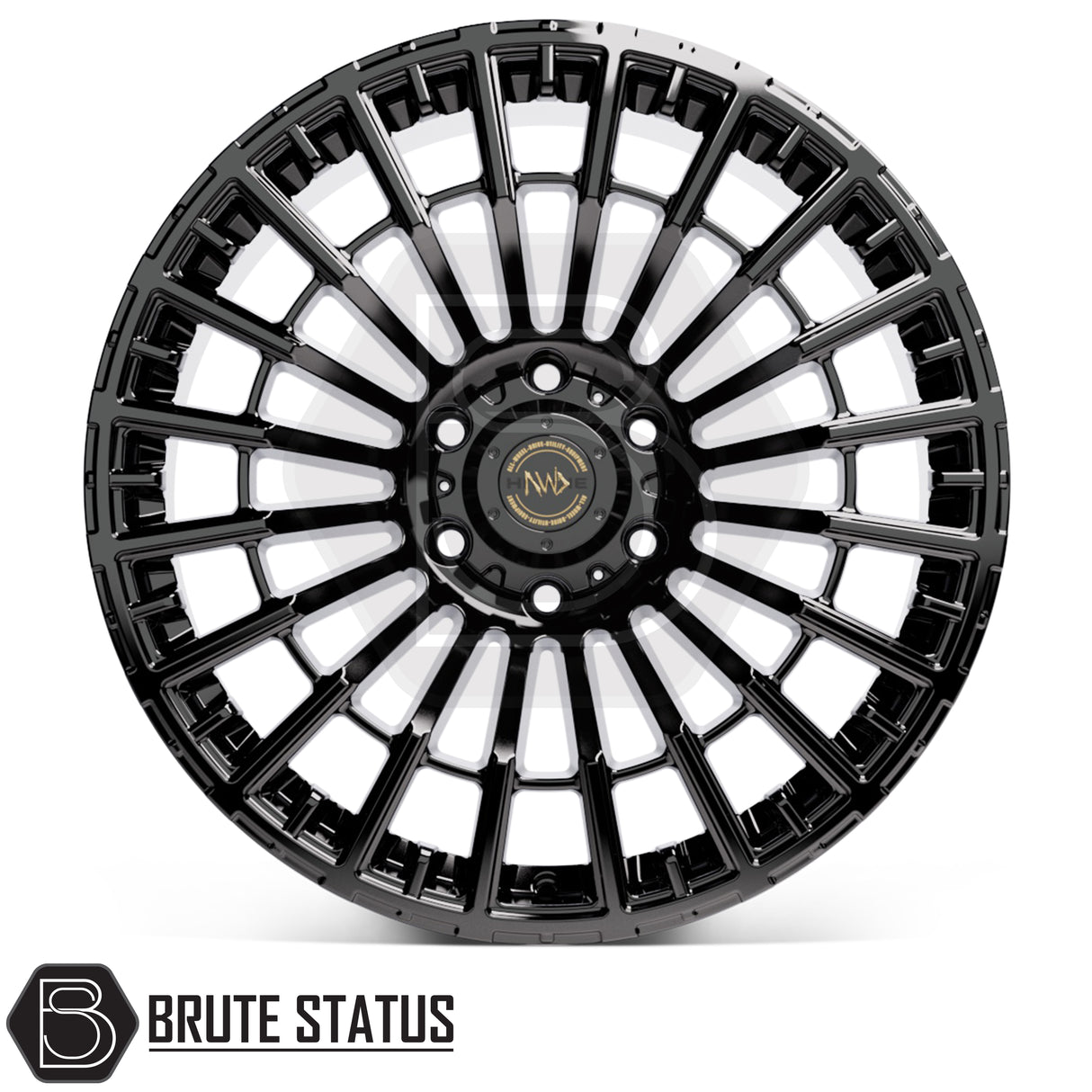 Hawke Nevada matte or gloss black wheels featuring 20x9.5 sizing, ET0 offset and multi-fit centre bore options