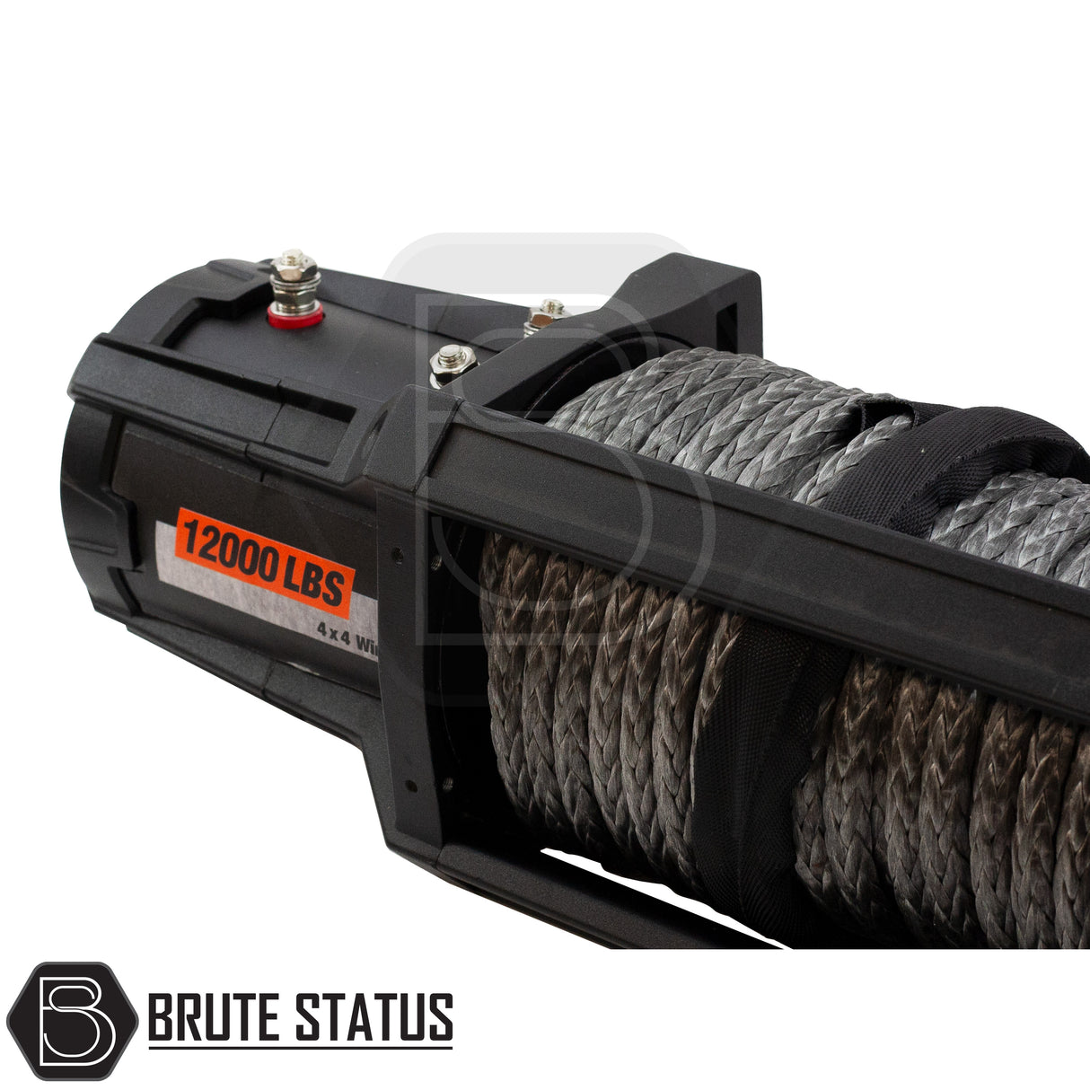 brute status heavy duty winch with dyneema rope and winch bracket for nissan navara np300 2015-2022  pickup truck