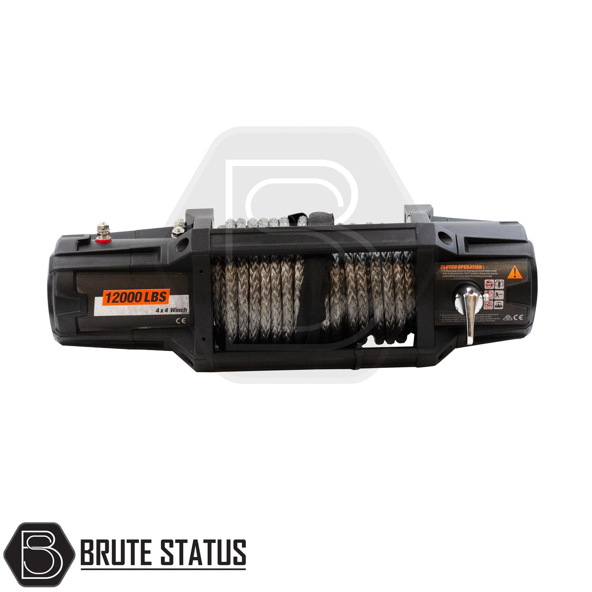 brute status heavy duty winch with dyneema rope and winch bracket for nissan navara np300 2015-2022 pickup truck