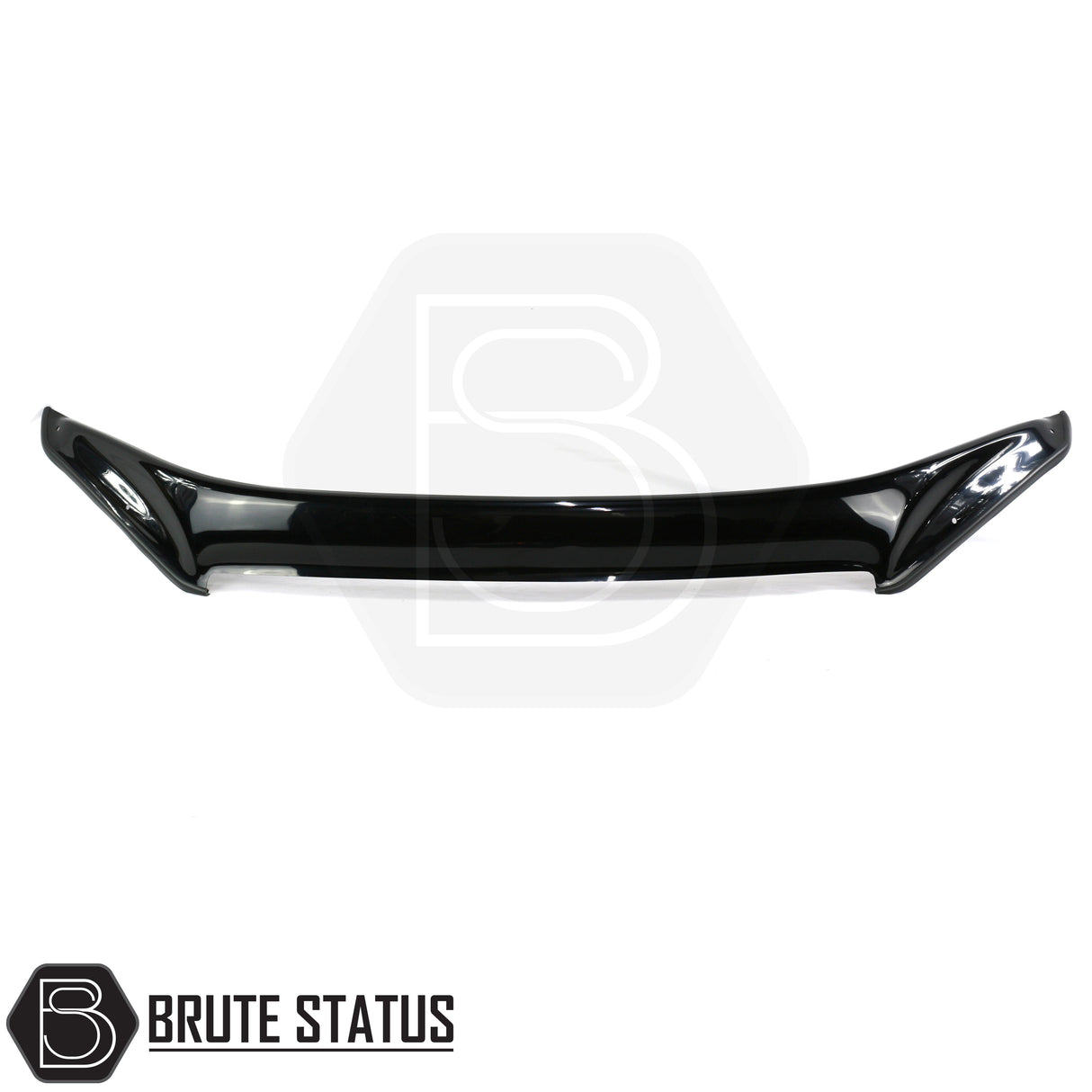 Isuzu D-Max 2013-2016 Bonnet Guard Protector & Window Wind Deflectors Bundle, featuring sleek, durable black acrylic for enhanced protection and style.