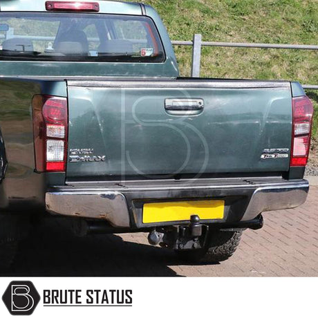 Isuzu D-Max 2012-2021 Tailgate Protector/Cover, black, designed for easy installation with 3M adhesive, fits seamlessly on second and third-generation models.