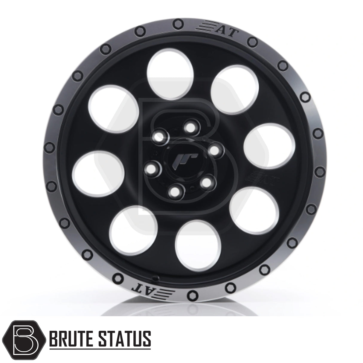 JR Wheels JRX4 alloy wheel in Matt Black with polished lip, available in multiple bolt patterns and offsets. Sizes include 16x9 ET0 6x139.7, 16x9 ET-10 6x114.3, 17x8.5 ET20 6x139.7, 17x8.5 ET20 6x114.3, 18x9 ET20 6x139.7. Comes as a set of 4 and includes internal drive wheel nuts.