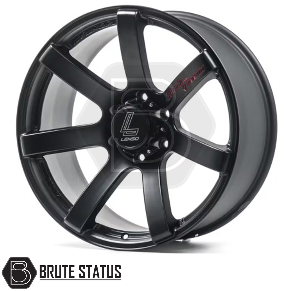 Lenso RT-Concave alloy wheel in matte black finish, available in 17x9, 18x9 or 20x9 size with ET20 offset, 6x139.7 PCD and 106 centre bore, suitable for pickup trucks and off-road vehicles.