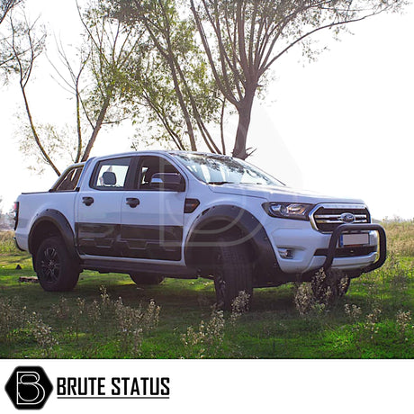 black bull/nudge bar for the toyota hilux 2006-2014 pickup truck, showcasing its rugged design and protective build