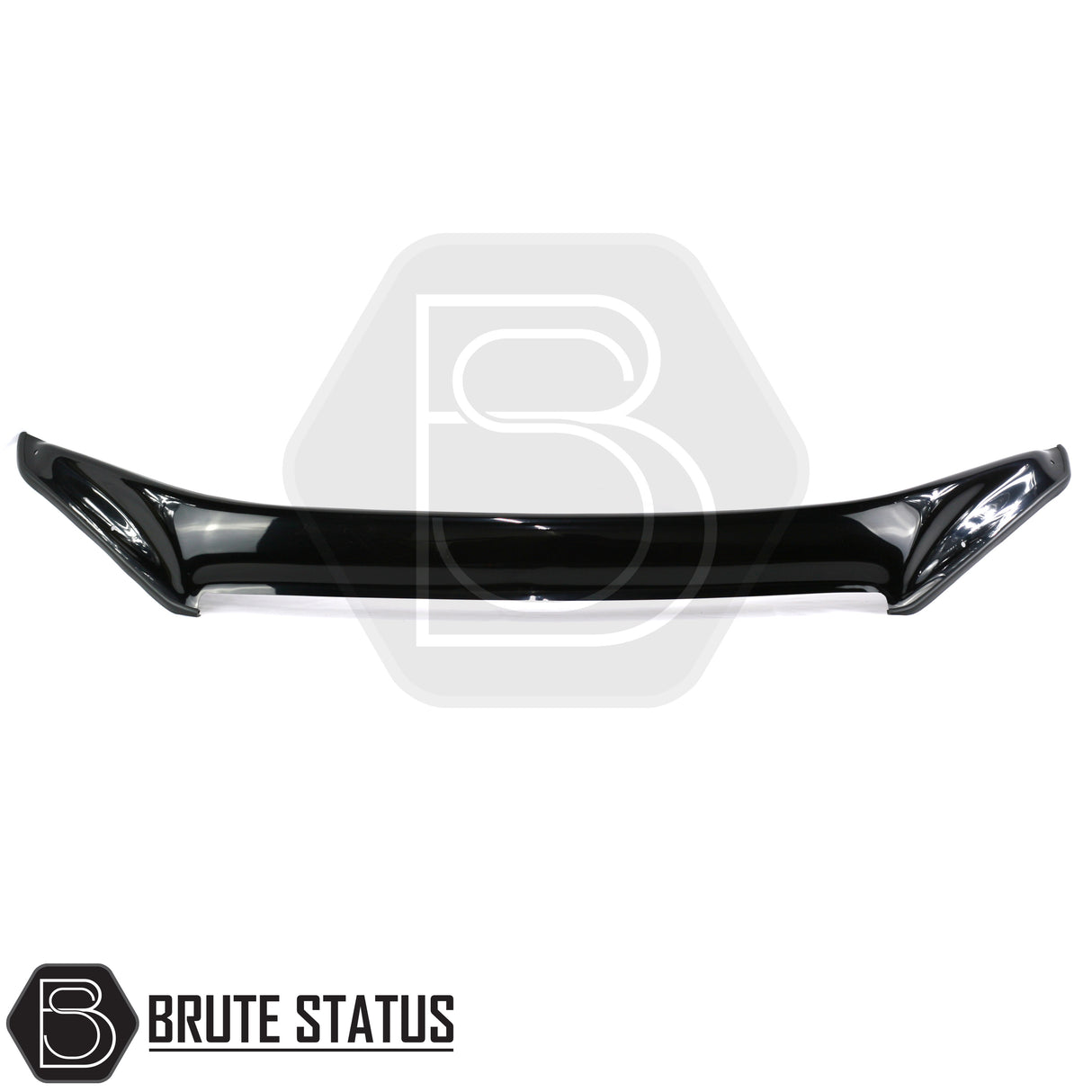 Isuzu D-Max 2013-2016 Bonnet Guard Protector & Window Wind Deflectors Bundle; sleek, custom-fit black acrylic for style and protection.