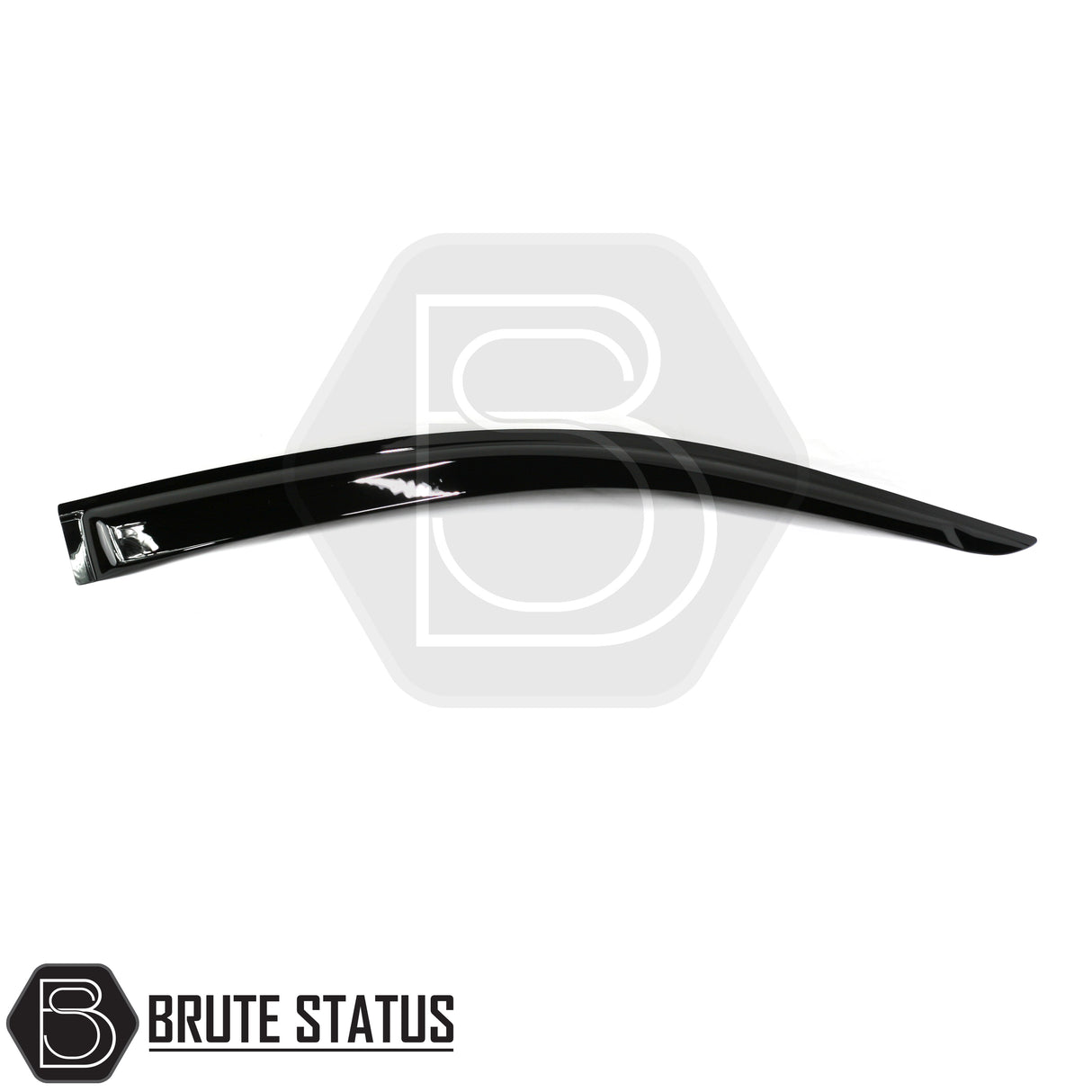 Isuzu D-Max 2012-2021 Window Deflector Sun Shade, a premium black acrylic accessory for improved aerodynamics and rain protection, visible on a vehicle close-up.