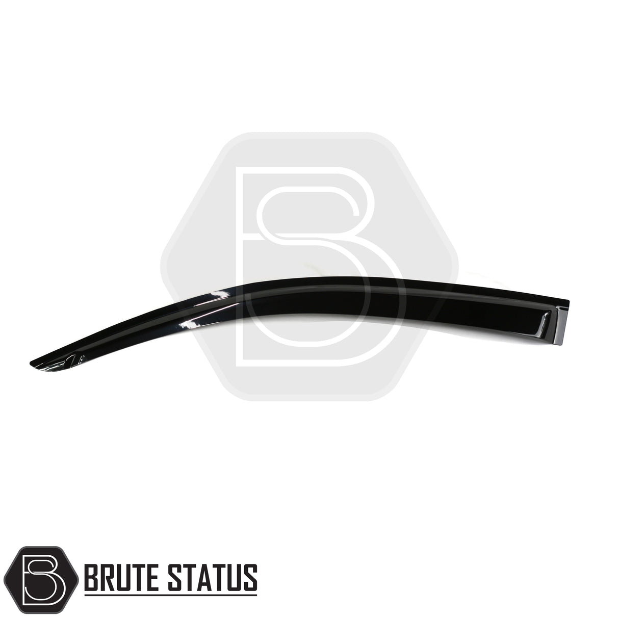 Isuzu D-Max 2012-2021 Window Deflector Sun Shade, a premium black acrylic accessory for improved aerodynamics and rain protection, visible on a vehicle close-up.