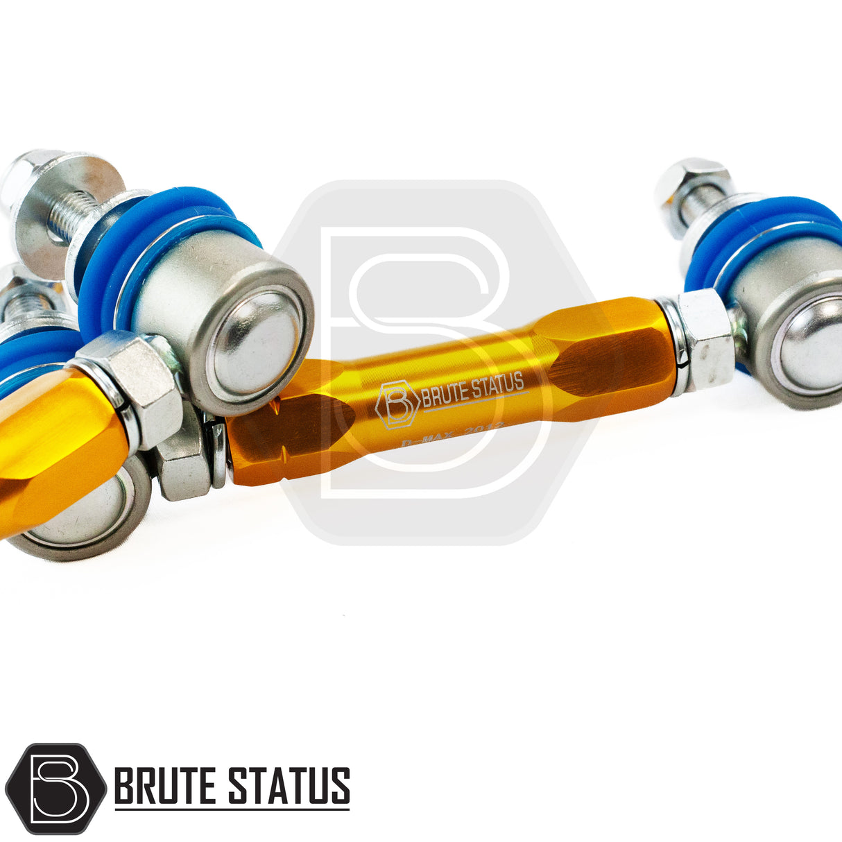 brute status gold adjustable rollbar drop links for suspension lift kit for an isuzu d-max pickup truck