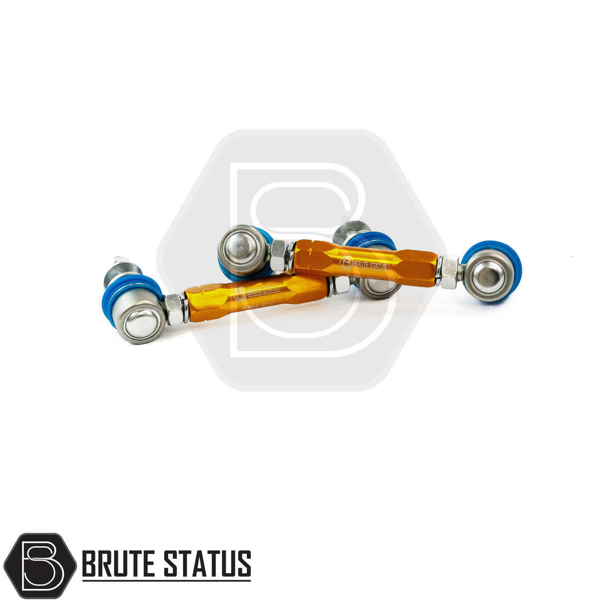 brute status gold adjustable rollbar drop links for suspension lift kit for an isuzu d-max pickup truck