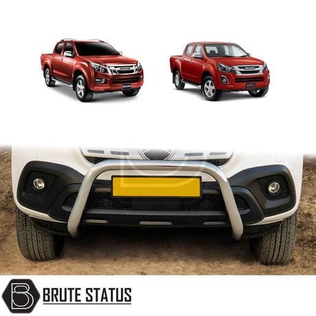 chrome stainless steel bull bar for the isuzu d-max 2012-2021 pickup truck