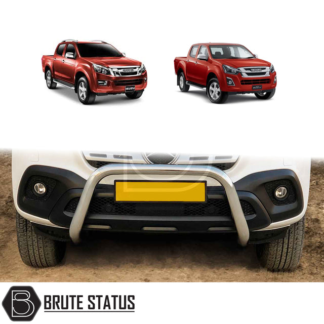 chrome stainless steel bull bar for the isuzu d-max 2012-2021 pickup truck
