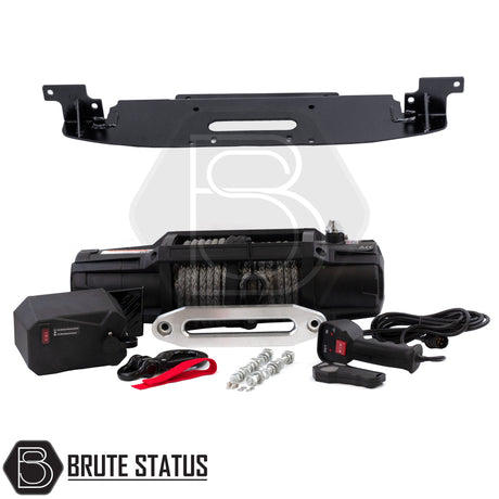 Brute status winch bracket and heavy duty winch for Isuzu d-max 2012-2021 pickup truck