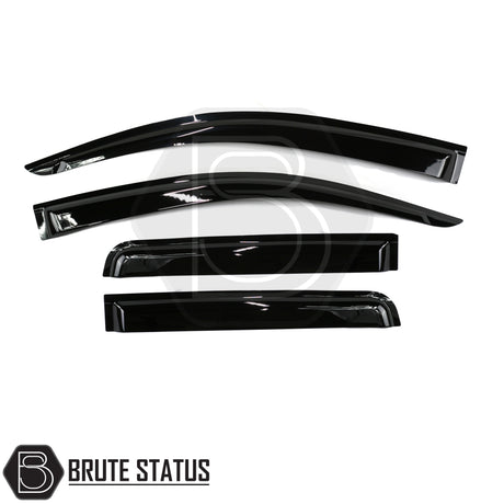 Isuzu D-Max Bonnet Guard and Wind Deflectors Set (2017–2021) – Premium black acrylic bonnet protector and 4-piece wind deflector kit, custom-fit for D-Max, offering stylish all-weather protection and easy installation