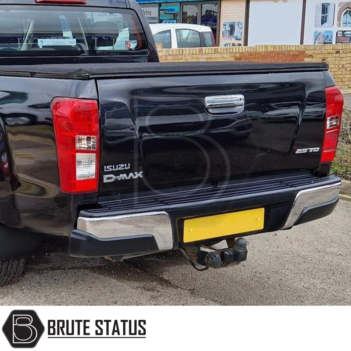 Isuzu D-Max 2012-2021 Tonneau Cover with tri-fold design, shown open, featuring durable UV stable vinyl and enhanced aerodynamics for improved fuel efficiency.