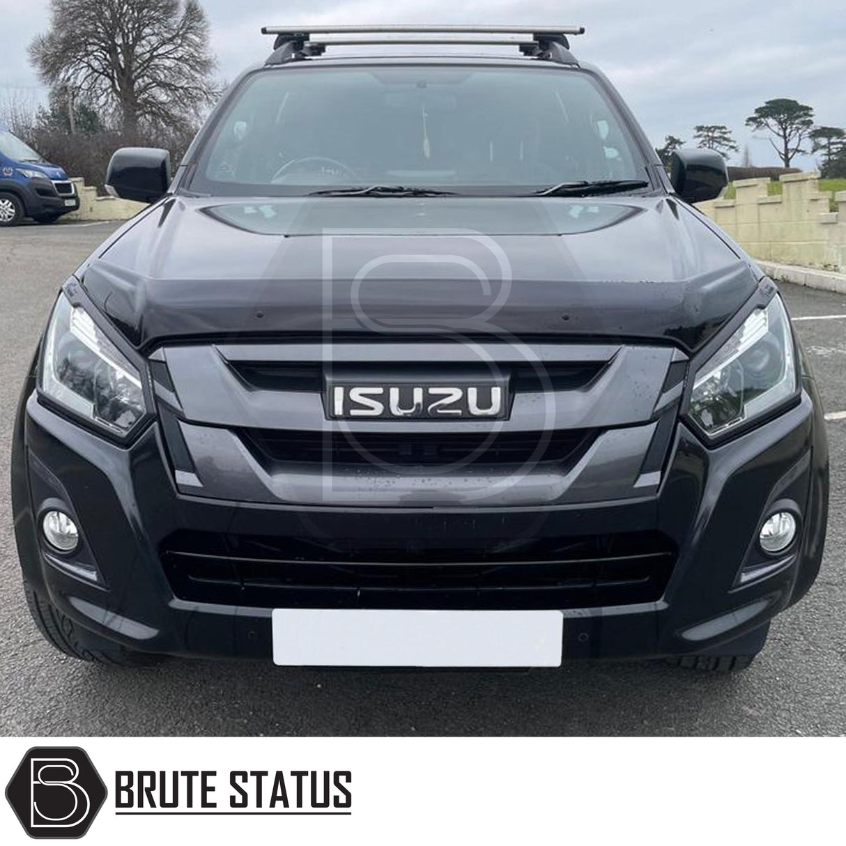 Head Light Covers for Isuzu D-Max 2016-2019, enhancing truck aesthetics with a bold design, crafted from durable ABS plastic for easy installation and lasting style.