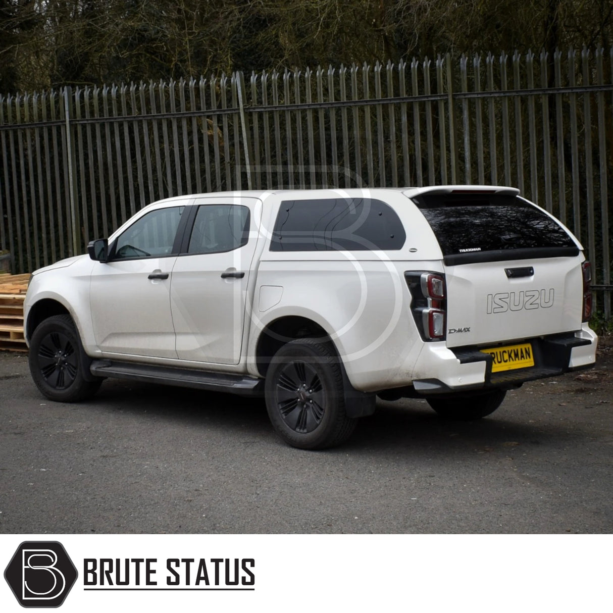 Isuzu D-Max 2025+ Truckman Grand Hardtop Canopy with remote locking, cab-high design, and tinted windows, enhancing storage and security on a double-cab pickup truck.