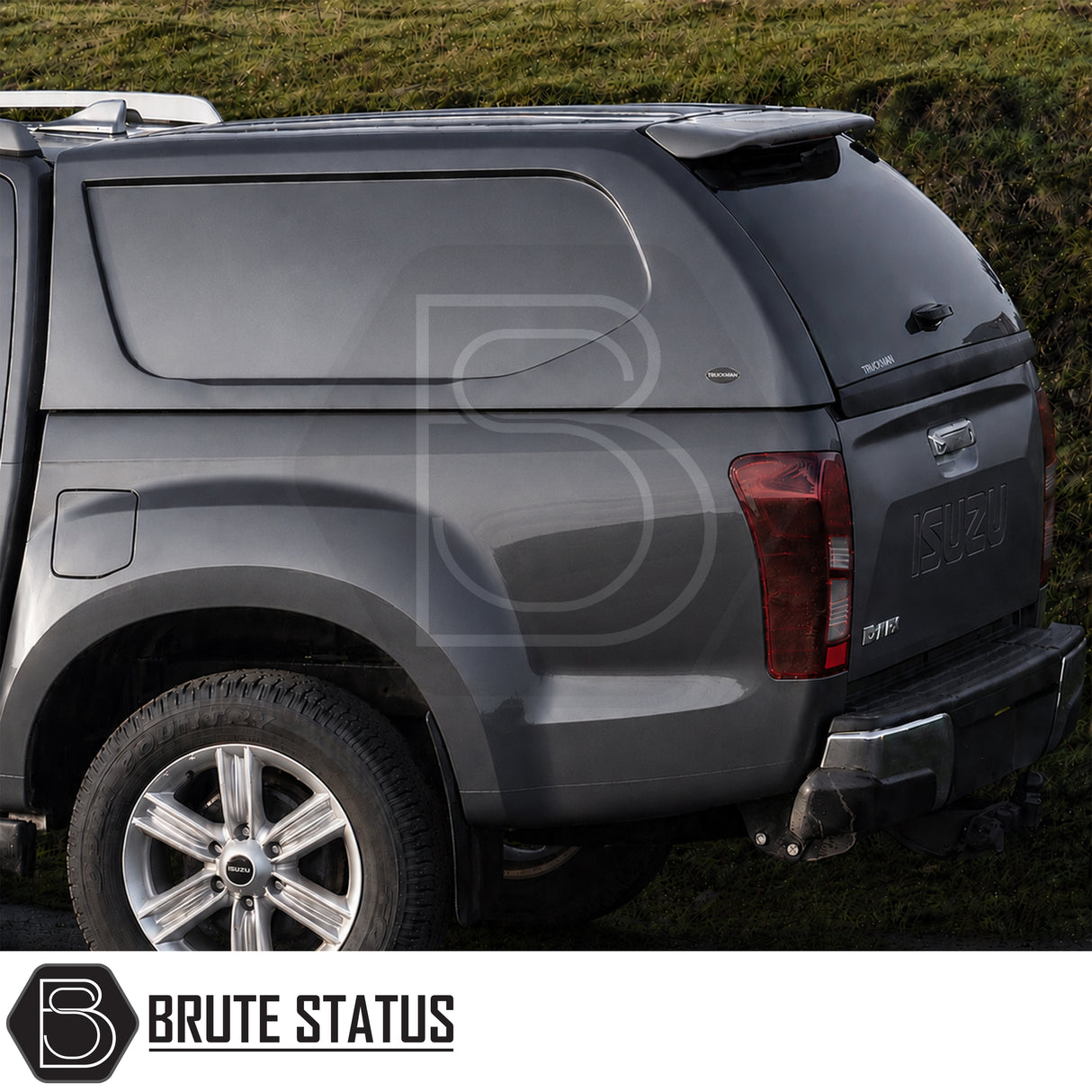 Solid-sided Isuzu D-Max Truckman L-Series canopy with secure remote locking system
