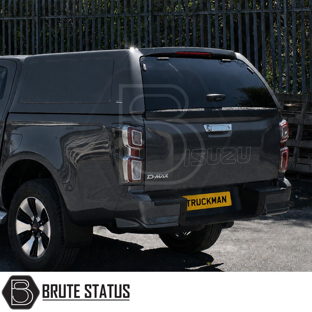 Solid-sided Truckman RS hardtop for Isuzu D-Max with wipe-clean interior and LED load light