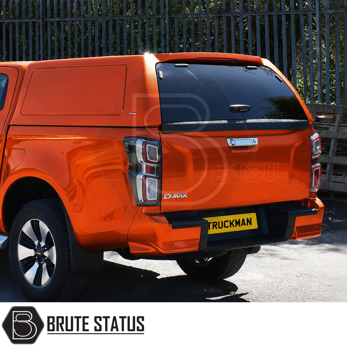 Durable Truckman RS canopy for Isuzu D-Max with OEM colour-matched gel white finish