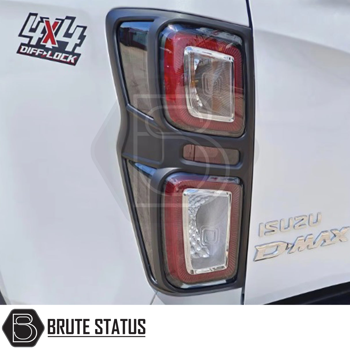 Isuzu D-Max 2021+ Tail Light Covers, featuring high-quality ABS plastic, easy installation with 3M adhesive, enhancing vehicle style and individuality.
