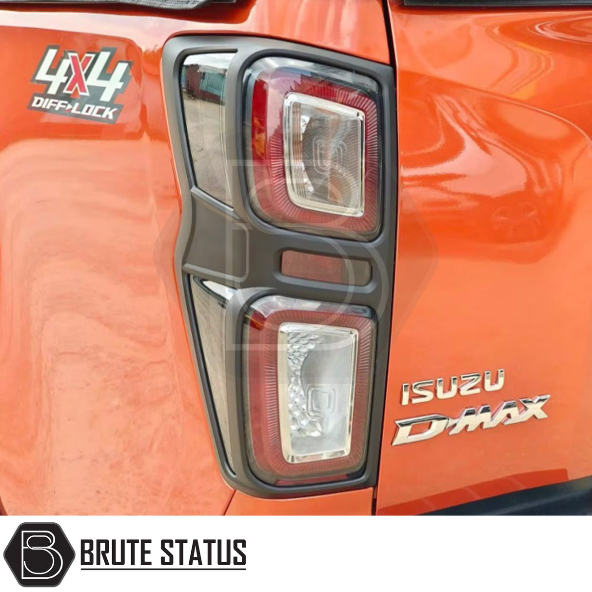 Isuzu D-Max 2021+ Tail Light Covers, featuring high-quality ABS plastic, easy installation with 3M adhesive, enhancing vehicle style and individuality.