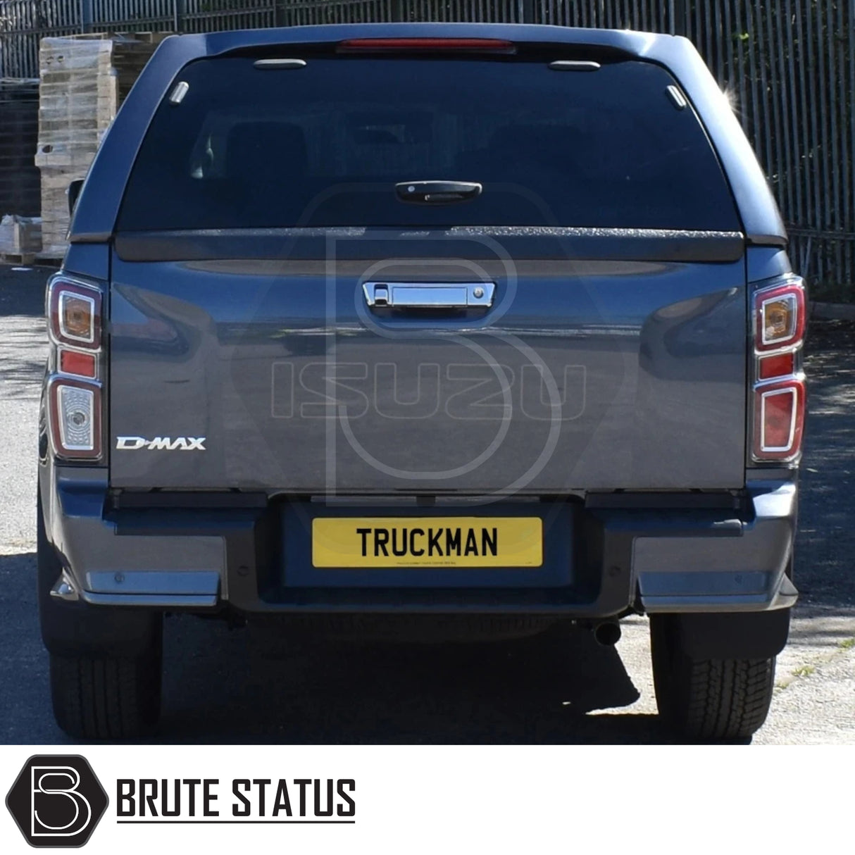 Isuzu D-Max 2025+ Truckman RS Hardtop Canopy with solid rear window and remote locking, highlighting Brute Status's aftermarket upgrade for enhanced security and versatility.