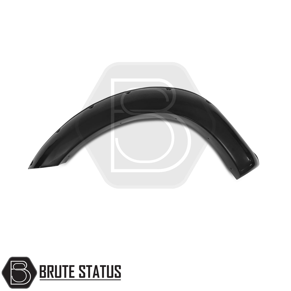 Black ABS fender flares for Isuzu D-Max 2016-2019 post-facelift, enhances muscular appearance, reversible installation, no drilling required, double cab compatible.