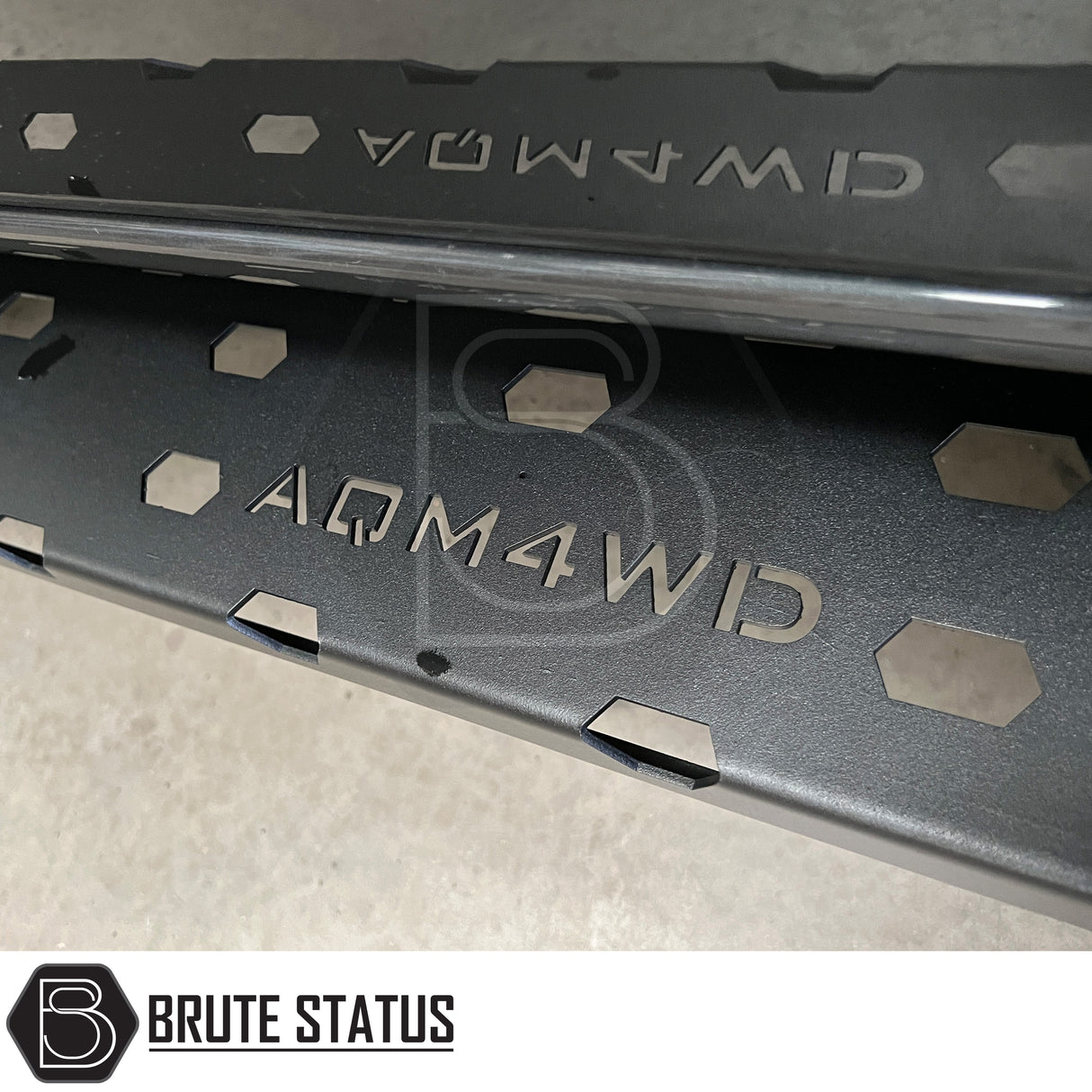 SsangYong Musso 2018-2021 aftermarket side bars carbon steel matte black factory mounting fitment