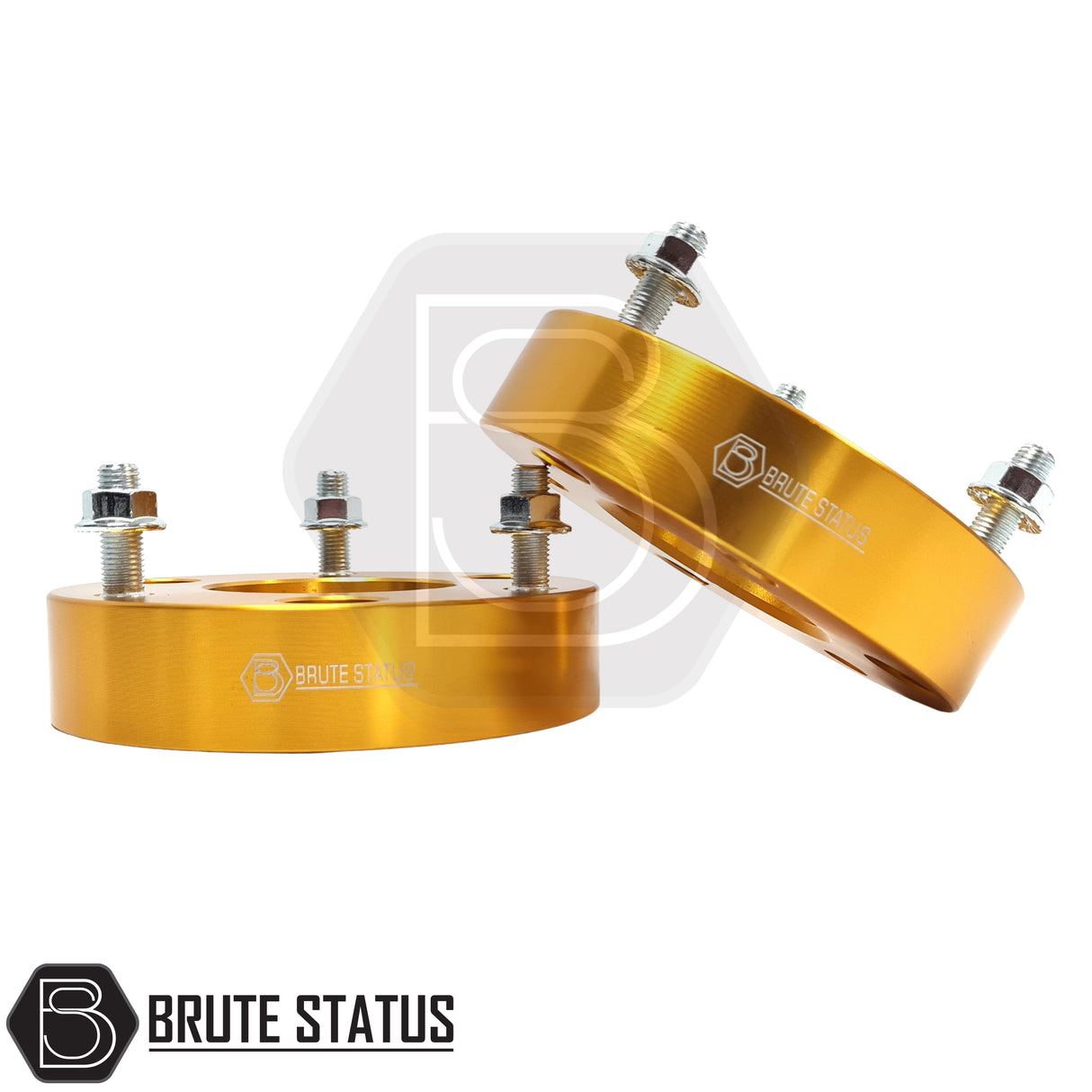 2" suspension lift kit for 2005–2015 Mitsubishi L200 Series 4 B40, featuring anodised aluminium front shock spacers and heavy-duty steel rear lift shackles.