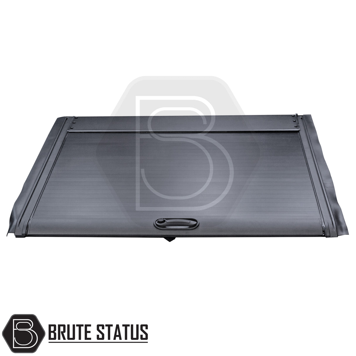 Black manual roller shutter for mitsubishi l200 2015-2019 pickup truck. Durable, high-quality design for secure cargo protection and easy manual operation