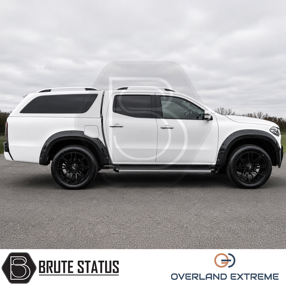 Mercedes X-Class 2017-2020 wheel arch flare kit with riveted styling, durable gloss black finish and superior CAD-engineered fitment.