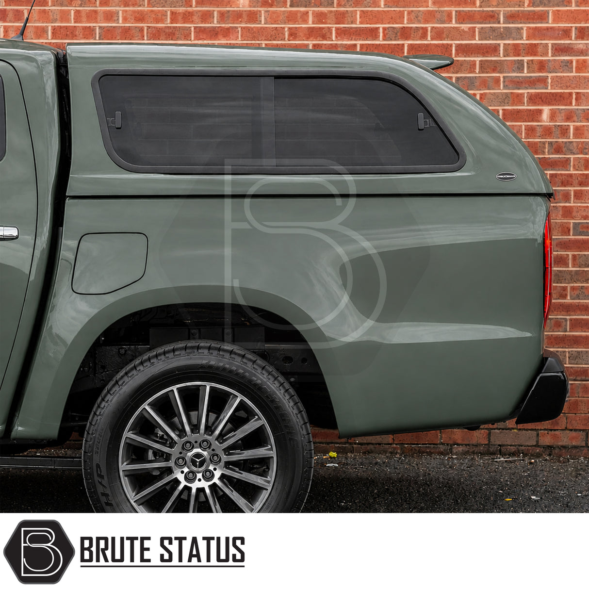 Mercedes X-Class hardtop canopy remote locking Truckman GLS secure pickup bed storage with sliding windows