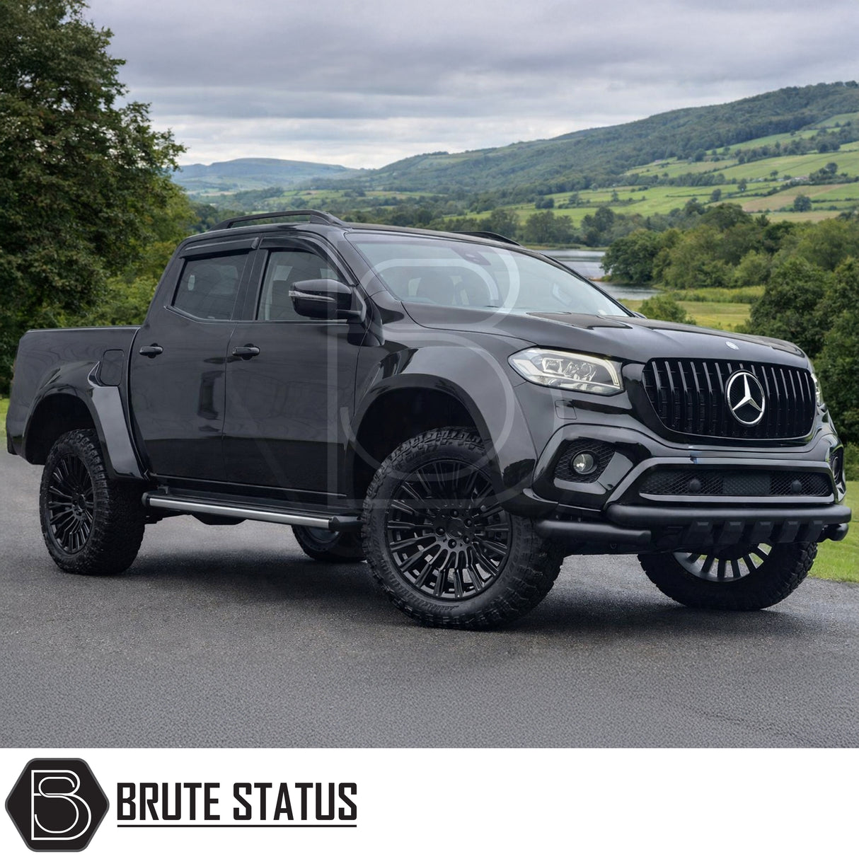 Mercedes X-Class 2017-2020 wide arch kit matte black Overland Extreme wheel arch extensions for off-road pickup