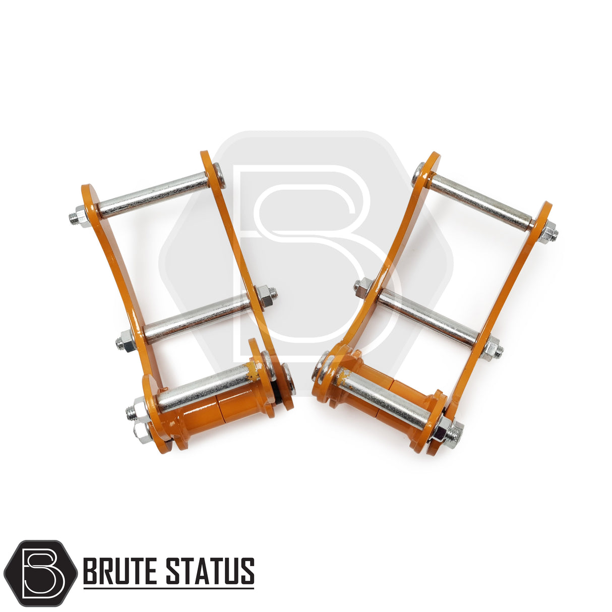 2" suspension lift kit for 2005–2015 Mitsubishi L200 Series 4 B40, featuring anodised aluminium front shock spacers and heavy-duty steel rear lift shackles.