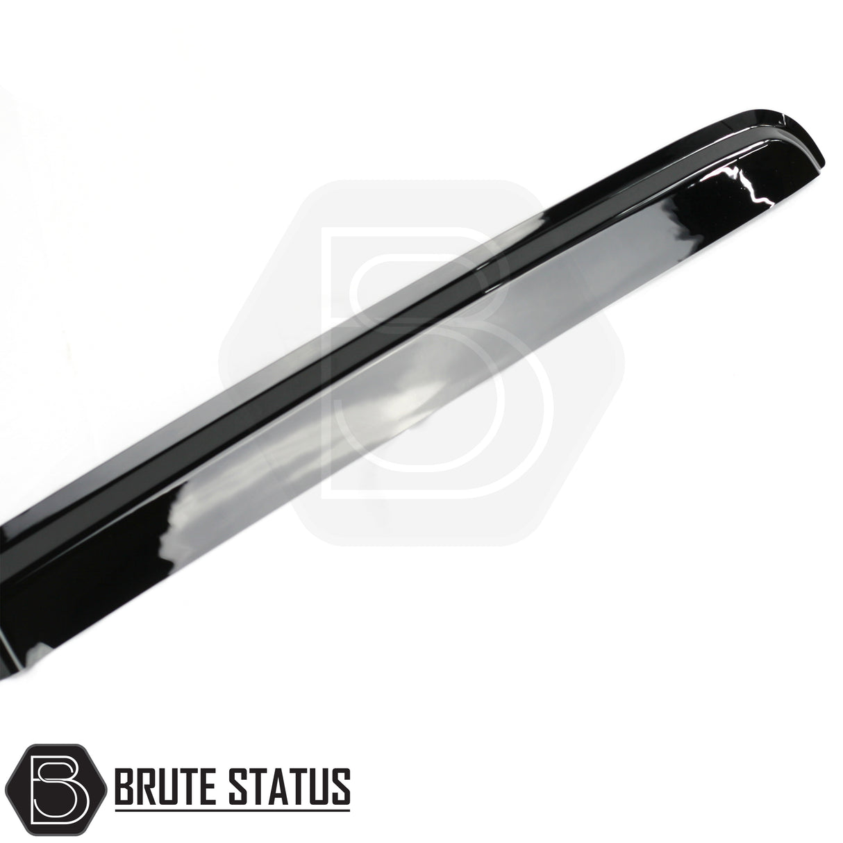 Premium black acrylic wind deflectors – stylish, aerodynamic design with full-length 3M adhesive tape, scratch-resistant, weatherproof, and easy to install without tools.