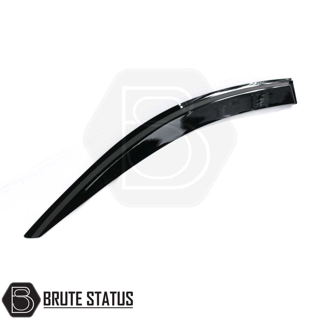 Premium black acrylic wind deflectors – stylish, aerodynamic design with full-length 3M adhesive tape, scratch-resistant, weatherproof, and easy to install without tools.