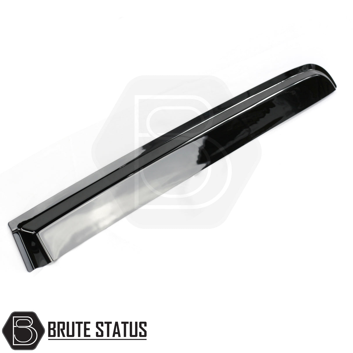Premium black acrylic wind deflectors – stylish, aerodynamic design with full-length 3M adhesive tape, scratch-resistant, weatherproof, and easy to install without tools.