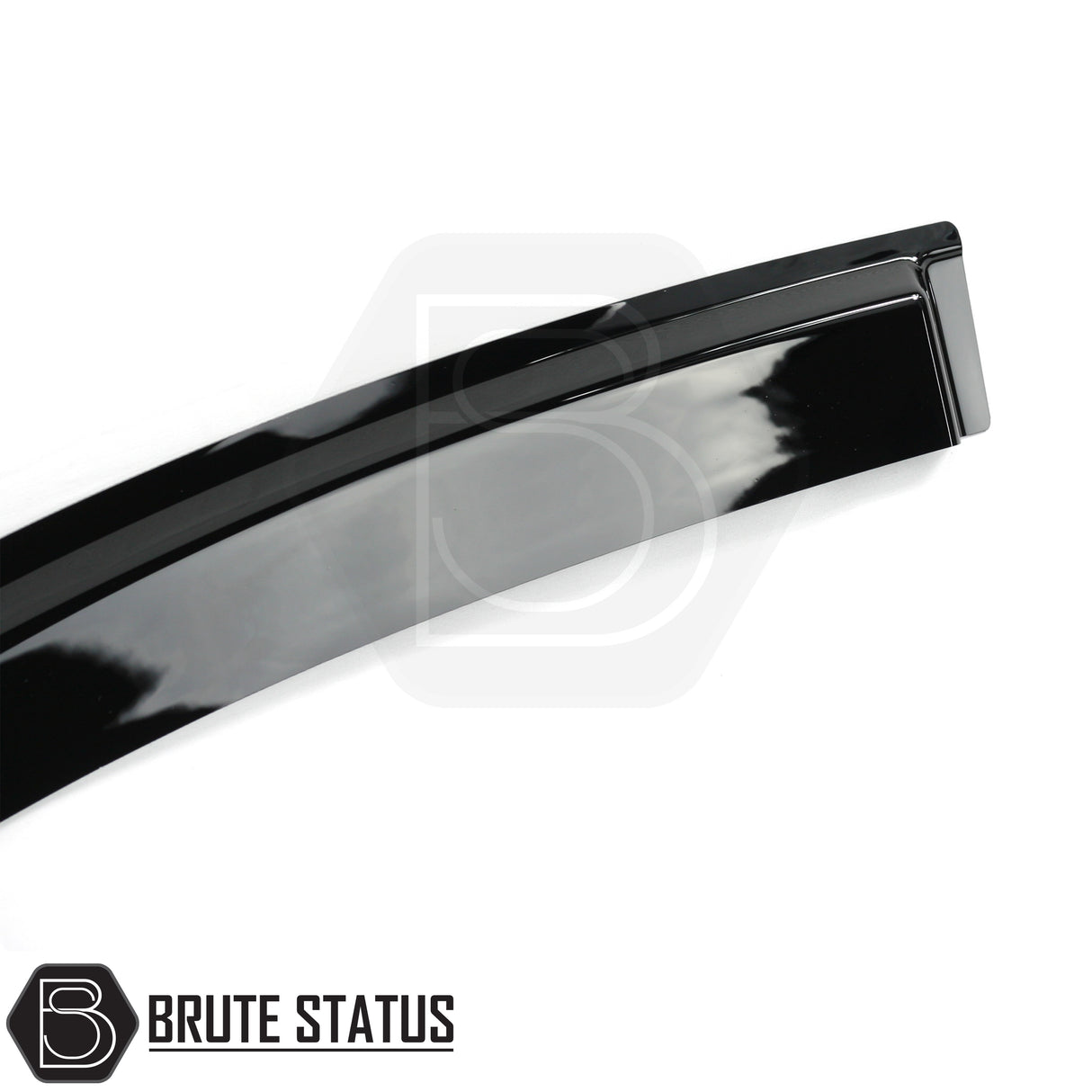 Premium black acrylic wind deflectors – stylish, aerodynamic design with full-length 3M adhesive tape, scratch-resistant, weatherproof, and easy to install without tools.