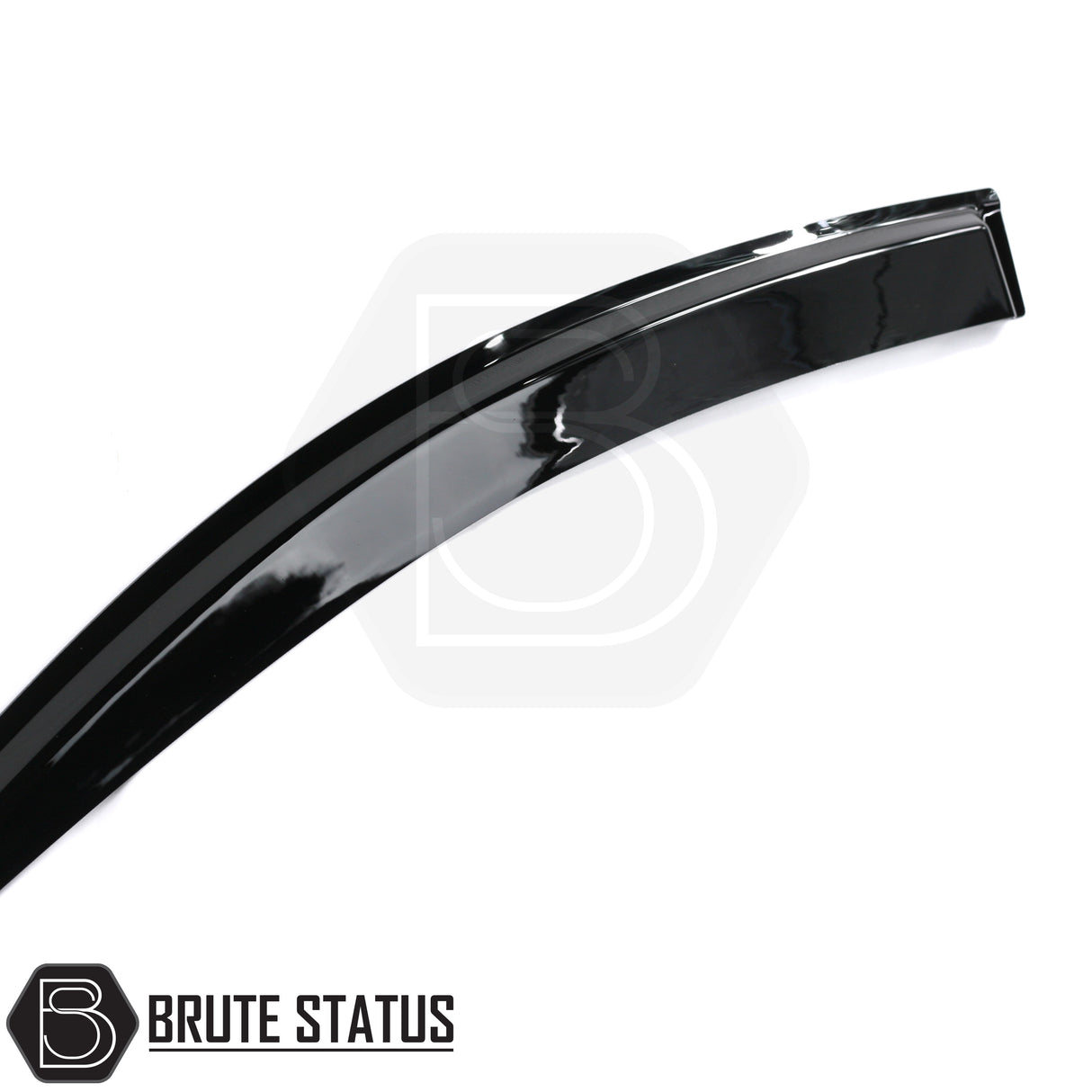 Premium black acrylic wind deflectors – stylish, aerodynamic design with full-length 3M adhesive tape, scratch-resistant, weatherproof, and easy to install without tools.