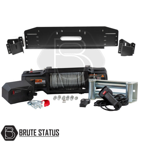Brute status winch bracket and heavy duty winch with steel wire rope for mitsubishi l200 2006-2014 pickup truck