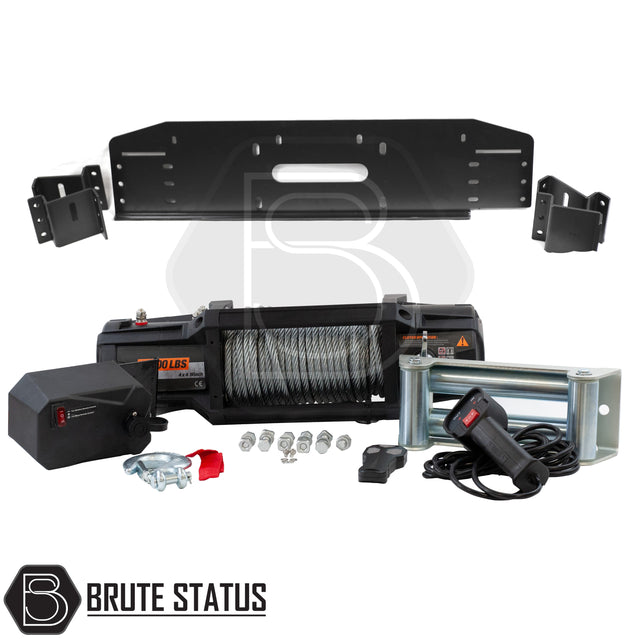 Brute status winch bracket and heavy duty winch with steel wire rope for mitsubishi l200 2006-2014 pickup truck