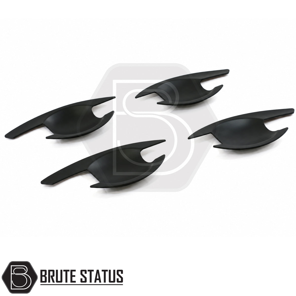 Mitsubishi L200 MK5 Series 5 matte black door handle trim inserts set of 4 for 2015-2019 models with easy 3M adhesive installation