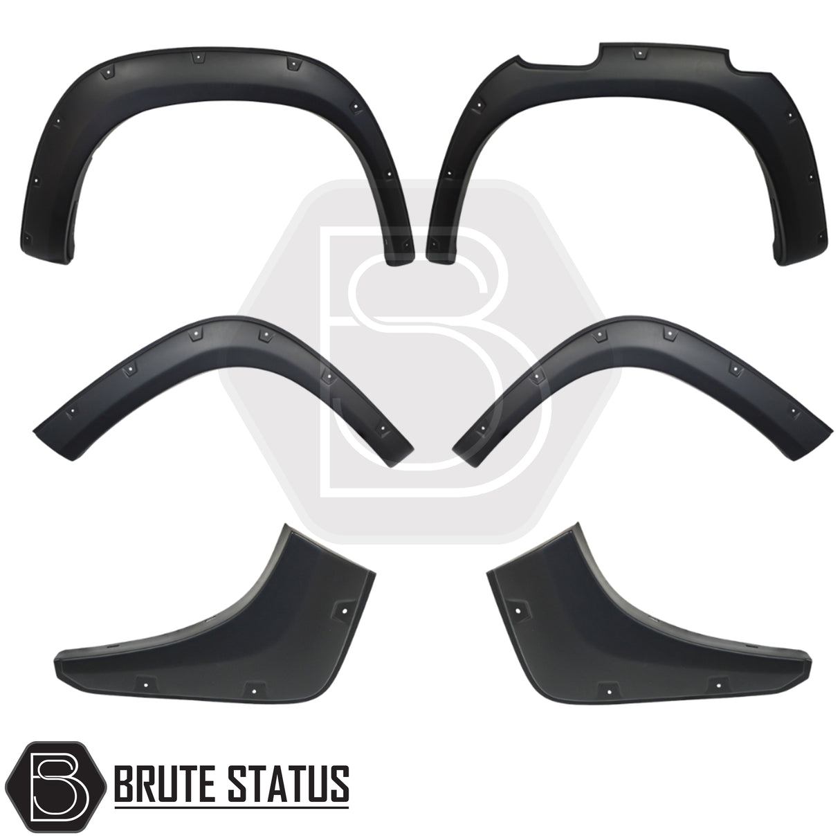 Mitsubishi L200 Series 6 2019+ wide fender flares in black fitted to double cab pickup