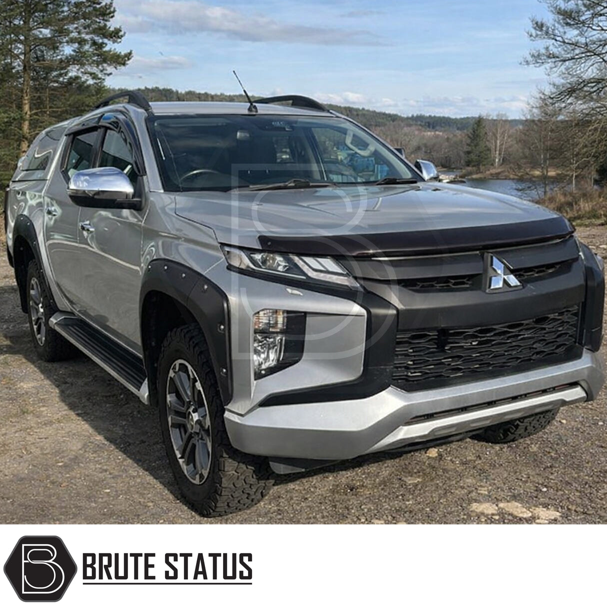 Rugged black fender flares Mitsubishi L200 Series 6 2019+ ABS plastic bolt-on arches