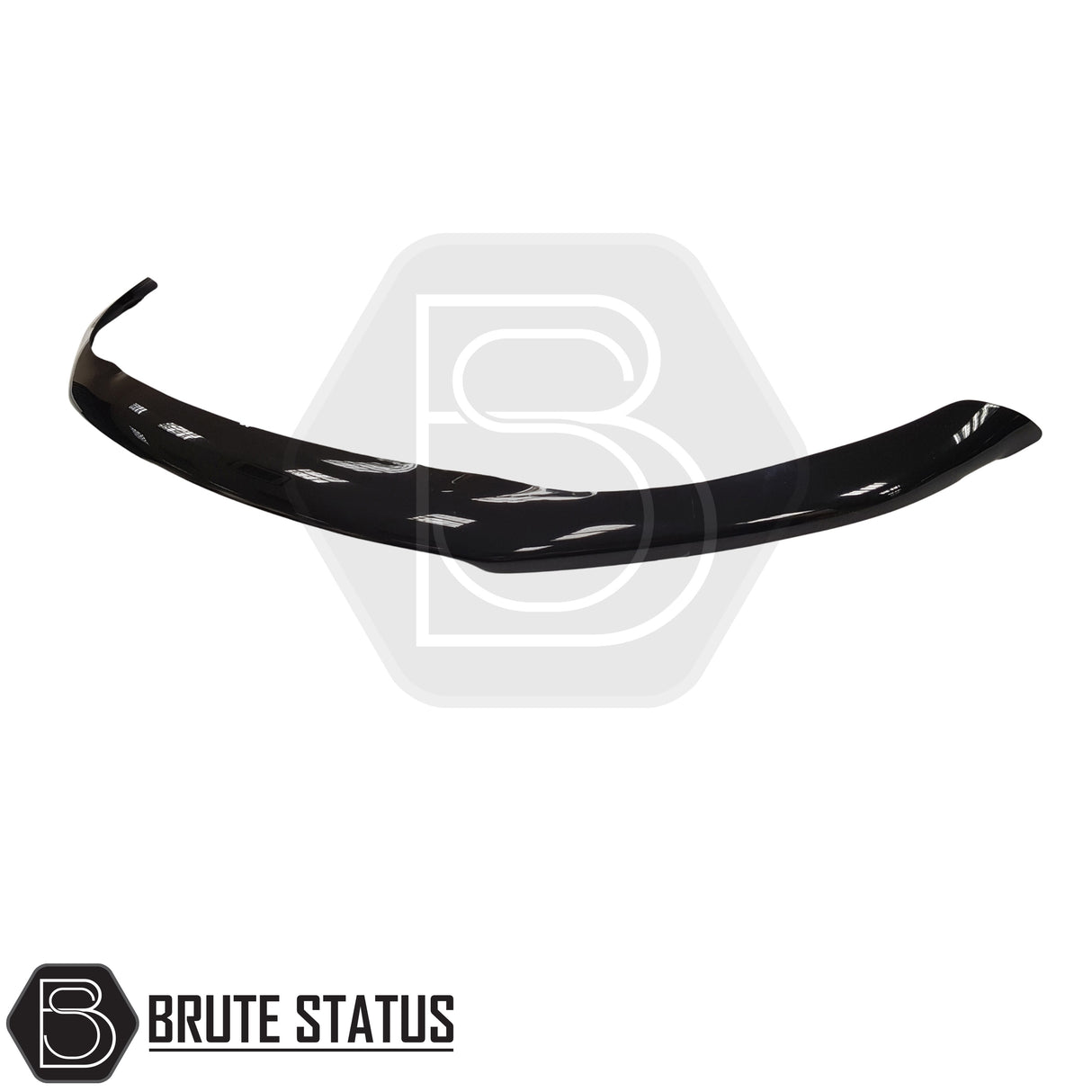 Acrylic black bonnet guard for Nissan Navara, made from strong ABS plastic with an aerodynamic design, helping protect the bonnet and windscreen from bugs and stone chips, rust and fade resistant, easy to fit with all brackets included and pre-assembled.