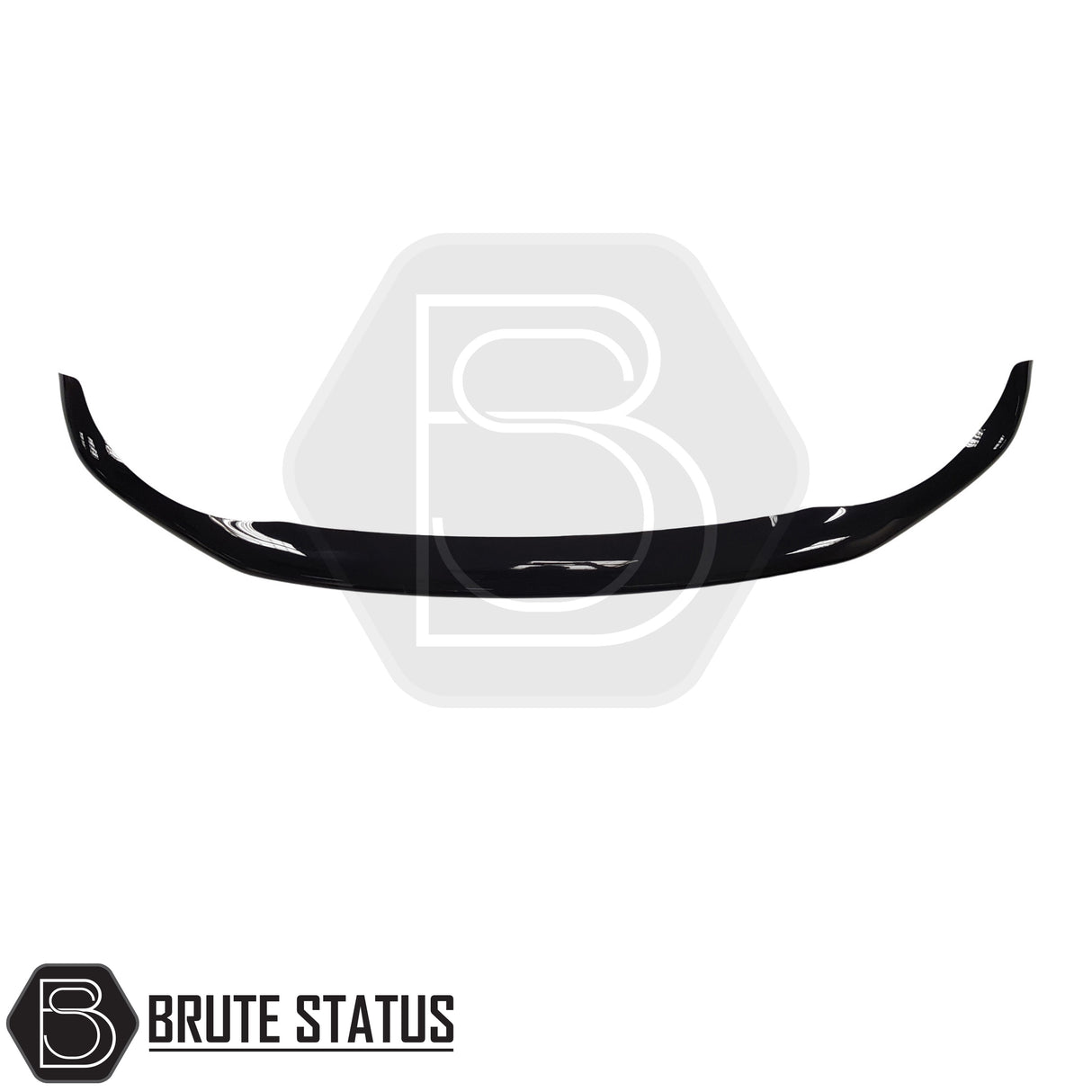 Acrylic black bonnet guard for Nissan Navara, made from strong ABS plastic with an aerodynamic design, helping protect the bonnet and windscreen from bugs and stone chips, rust and fade resistant, easy to fit with all brackets included and pre-assembled.